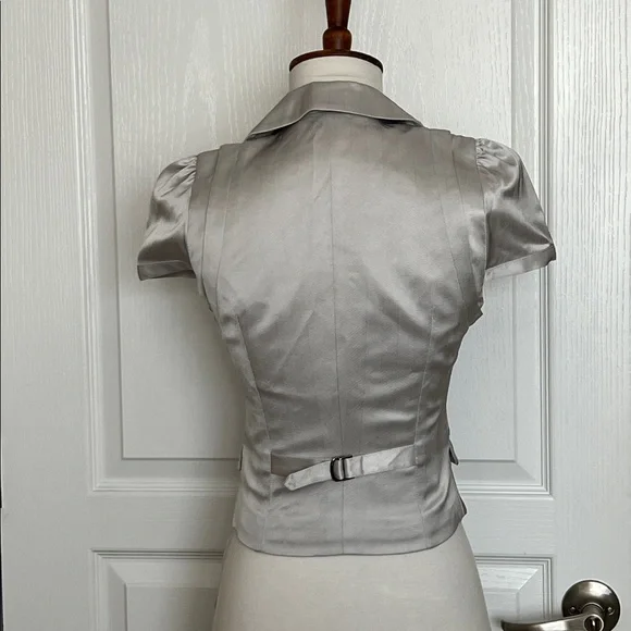NWT Bebe silver jacket pencil skirt suit set - Picture 6 of 12